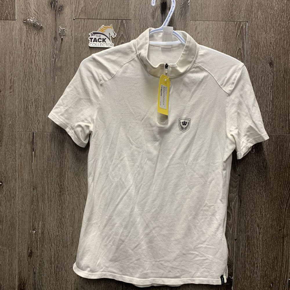 SS Polo Shirt, 1/3 Zip Up *gc/fair, v.rubbed & pilly, mnr stain