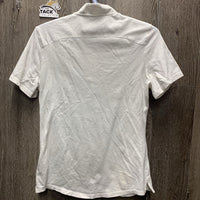 SS Polo Shirt, 1/3 Zip Up *gc/fair, v.rubbed & pilly, mnr stain
