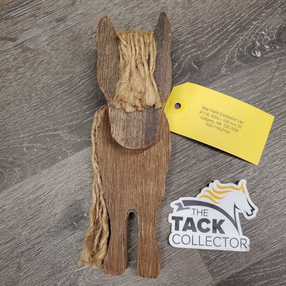 Wood Wall Mount Horse Art, string forelock & tail *xc