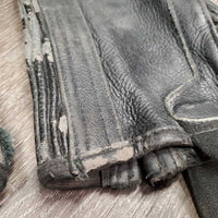 Pr Leather Half Chaps *fair, peeled, rips, v.rubbed, threads