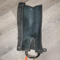Pr Leather Half Chaps *fair, peeled, rips, v.rubbed, threads