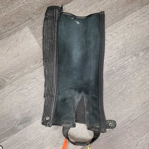 Pr Leather Half Chaps *fair, peeled, rips, v.rubbed, threads