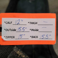 Pr Leather Half Chaps *fair, peeled, rips, v.rubbed, threads
