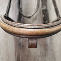 Rsd Padded Monocrown Soft Leather Bridle *gc/fair, older, NO Flash, v.rubbed & faded, v.tight keeper, loose hook, dirty
