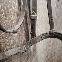 Rsd Padded Monocrown Soft Leather Bridle *gc/fair, older, NO Flash, v.rubbed & faded, v.tight keeper, loose hook, dirty
