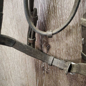 Rsd Padded Monocrown Soft Leather Bridle *gc/fair, older, NO Flash, v.rubbed & faded, v.tight keeper, loose hook, dirty