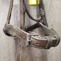 Rsd Padded Monocrown Soft Leather Bridle *gc/fair, older, NO Flash, v.rubbed & faded, v.tight keeper, loose hook, dirty
