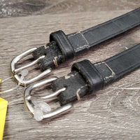2 Soft Wide Leather Cheek Pieces *xc, clean, v.mnr creases & rubs
