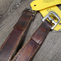 Pr Thick Nylon Lined Stirrup Leathers *gc/fair, older, rubs, faded, scraped edges, threads, UNSTITCHED
