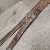 Pr Thick Nylon Lined Stirrup Leathers *gc/fair, older, rubs, faded, scraped edges, threads, UNSTITCHED
