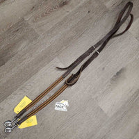 Leather Elastic Side Reins *gc, dry, scraped edges, stiff, bent ends, stains, rubs