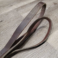 Leather Elastic Side Reins *gc, dry, scraped edges, stiff, bent ends, stains, rubs
