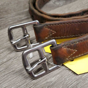 Soft Lined Stirrup Leathers *gc, clean, creases, dents, rubs, scrapes, stains, stretched & x.holesholes