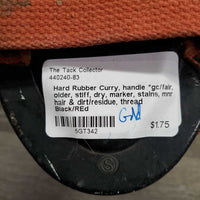 Hard Rubber Curry, handle *gc/fair, older, stiff, dry, marker, stains, mnr hair & dirt/residue, thread