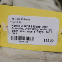 JUNIORS Riding Tight Breeches, Drawstring Waist *gc, older, seam rubs & frays