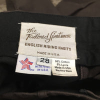 Side Zip Breeches *vgc/gc, mnr seam puckers, stains, faded, stretched seat & ankle rubs, older
