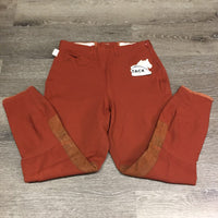 Vintage High Waist Side Zip Breeches,Leather Knees *vgc, mnr undone stitching, rubs, snags, pills & stains
