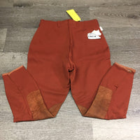 Vintage High Waist Side Zip Breeches,Leather Knees *vgc, mnr undone stitching, rubs, snags, pills & stains
