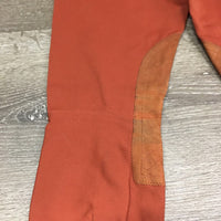 Vintage High Waist Side Zip Breeches,Leather Knees *vgc, mnr undone stitching, rubs, snags, pills & stains
