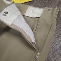 High Waist Hvy Side Zip Breeches *gc, older, mnr unstitched seams, snags, puckers & stains, older, pills, hairy velcro
