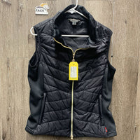 'Adriana' Puffy Vest, Zipper, 2 Back Zippers *xc, mnr hair, rubs & pills