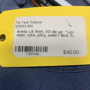 LS Shirt, 1/2 zip up *vgc, older, rubs, pill\y, older?