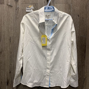 LS Show Shirt, attached snap collar *vgc, mnr snag