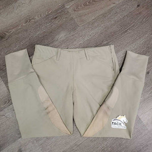 Hvy Side Zip Breeches *gc, older, stained seat & legs, pilly knees
