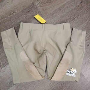 Hvy Side Zip Breeches *gc, older, stained seat & legs, pilly knees