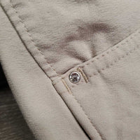 EuroSeat Breeches *gc, Elastic Waist Add On, seam puckers, mnr stain

