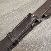 Nylon Cord, Leather De Gogue, Crown Piece *gc, mnr rubs, stains, chewed, dry, stiff, popped/snagged rope