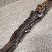Nylon Cord, Leather De Gogue, Crown Piece *gc, mnr rubs, stains, chewed, dry, stiff, popped/snagged rope