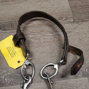 Nylon Cord, Leather De Gogue, Crown Piece *gc, mnr rubs, stains, chewed, dry, stiff, popped/snagged rope