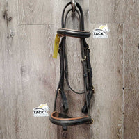 Rsd Padded Double Stitch Leather Bridle, Fancy Buckles *vgc, clean & dirty, stiff, xhole, NO Flash or Reins