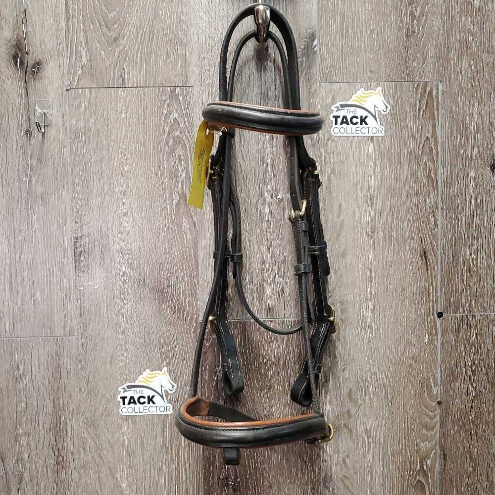 Rsd Padded Double Stitch Leather Bridle, Fancy Buckles *vgc, clean & dirty, stiff, xhole, NO Flash or Reins
