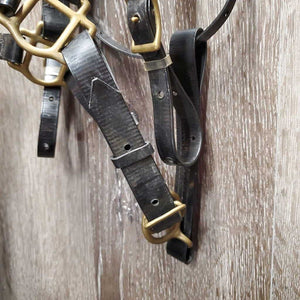 Light Biothane Endurance Trial Halter - Bridle, 2 Snap on Cheeks, Breastplate, Girth Attachment *vgc, dirt & film, older?, rust