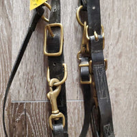 Light Biothane Endurance Trial Halter - Bridle, 2 Snap on Cheeks, Breastplate, Girth Attachment *vgc, dirt & film, older?, rust
