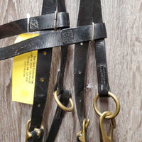 Light Biothane Endurance Trial Halter - Bridle, 2 Snap on Cheeks, Breastplate, Girth Attachment *vgc, dirt & film, older?, rust
