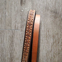 Double Stitched & Stamped Headstall, All Screws, Futurity Knot *vgc, clean, mnr rubs, residue, creases & stains