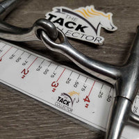 Med Curved Mouth Short Full Cheek Snaffle Bit *gc/vgc, clean, scratches
