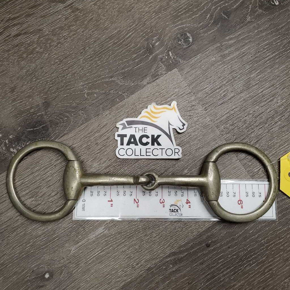 Thin Eggbutt Snaffle Bit *gc/fair, clean, chewed, scrapes, oxidized, loose joints, rubs, stains, older