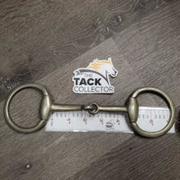 Thin Eggbutt Snaffle Bit *gc/fair, clean, chewed, scrapes, oxidized, loose joints, rubs, stains, older
