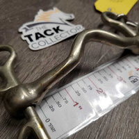 LS High Port Curved Mullen Mouth Bit, Hooks *vgc, clean, older, stains, rubs, oxidized spots, No Chain
