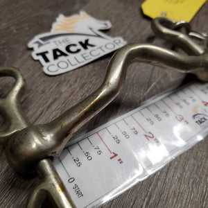 LS High Port Curved Mullen Mouth Bit, Hooks *vgc, clean, older, stains, rubs, oxidized spots, No Chain
