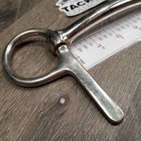 Med Hvy Curved Mullen Mouth Half Cheek Bit *vgc, clean, scrapes, scuffs, sloppy joints

