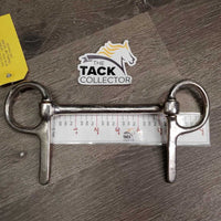Med Hvy Curved Mullen Mouth Half Cheek Bit *vgc, clean, scrapes, scuffs, sloppy joints

