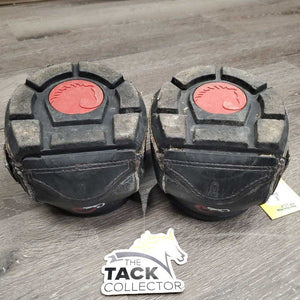 Pr Hoof Boots *gc, dirt, scuffs, rubbed edges, threads, rubs, dirt