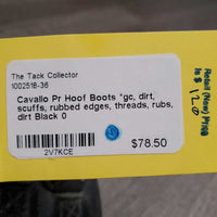 Pr Hoof Boots *gc, dirt, scuffs, rubbed edges, threads, rubs, dirt
