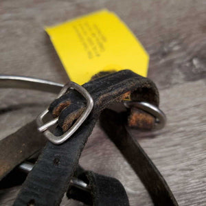 Pr POW Spurs, Soft Thick Leather Spur Straps *gc/fair, older, clean, chews, rust, residue, xholes