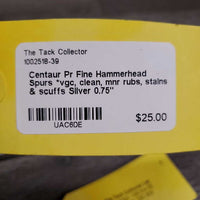 Pr Fine Hammerhead Spurs *vgc, clean, mnr rubs, stains & scuffs

